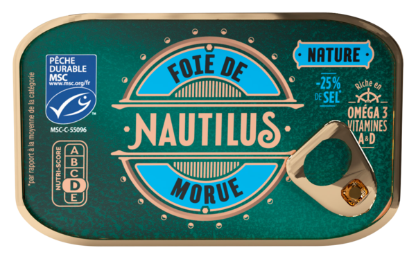 FOIE DE MORUE MSC NATURE -25% DE SEL
