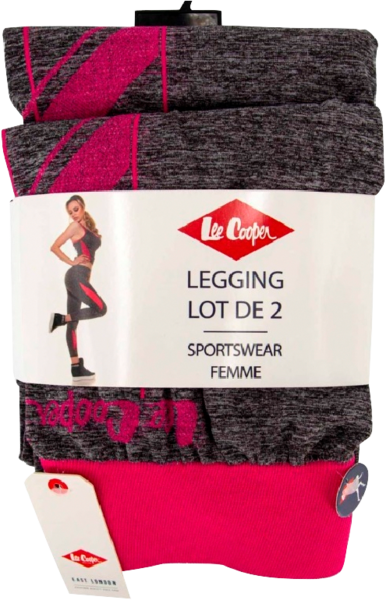 LOT DE 2 LEGGINGS FEMME 
