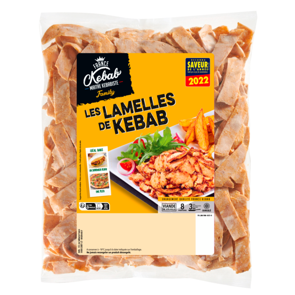 LES LAMELLES DE KEBAB FAMILY POULET DINDE SURGELÉES 
