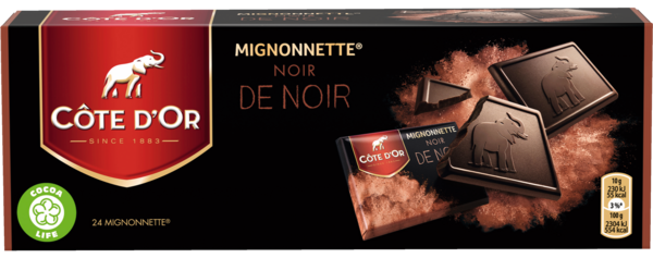 MIGNONNETTES DE CHOCOLAT NOIR DE NOIR 
