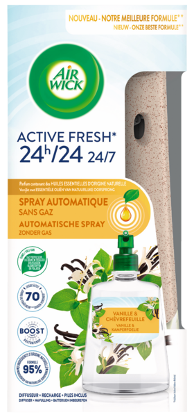 SPRAY AUTOMATIQUE SANS GAZ VANILLE & CHÈVREFEUILLE
