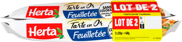 PÂTE FEUILLETÉE TARTE EN OR 
