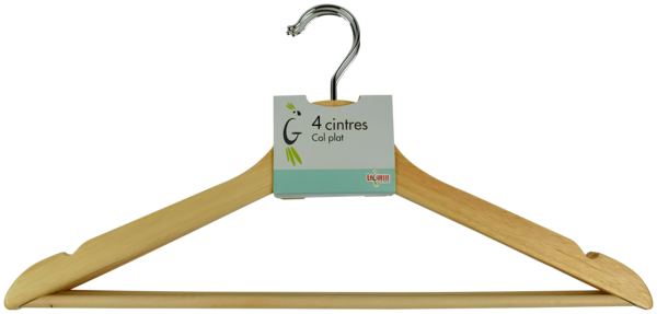 LOT DE 4 CINTRES EN BOIS 
