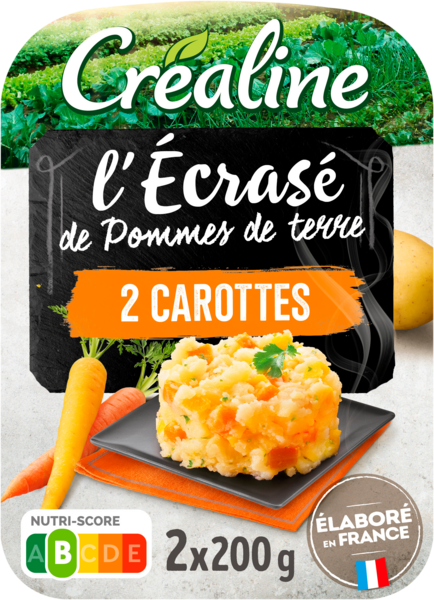 ÉCRASÉ POMMES DE TERRE AUX 2 CAROTTES 
