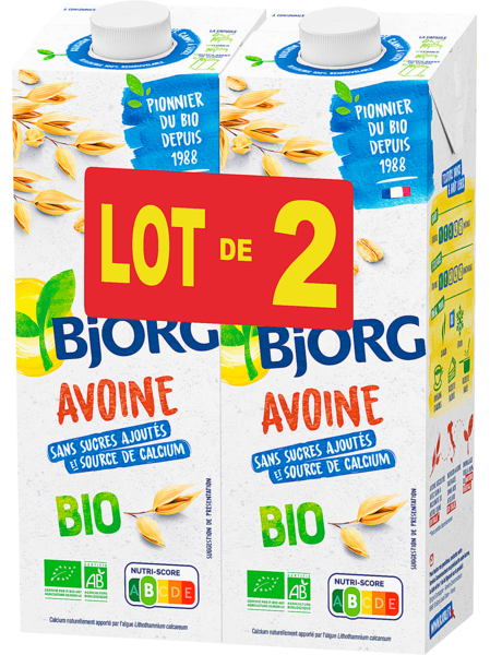 BOISSON VÉGÉTALE BIO AVOINE SANS SUCRES AJOUTÉS
