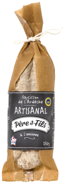 SAUCISSON IGP DE L'ARDÈCHE ARTISANAL À L'ANCIENNE 
