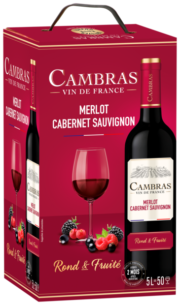 VIN DE FRANCE MERLOT CABERNET SAUVIGNON ROUGE
