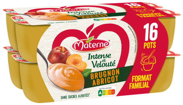 COMPOTES INTENSE ET VELOUTÉ SANS SUCRES AJOUTÉS POMME BRUGNON ABRICOT
