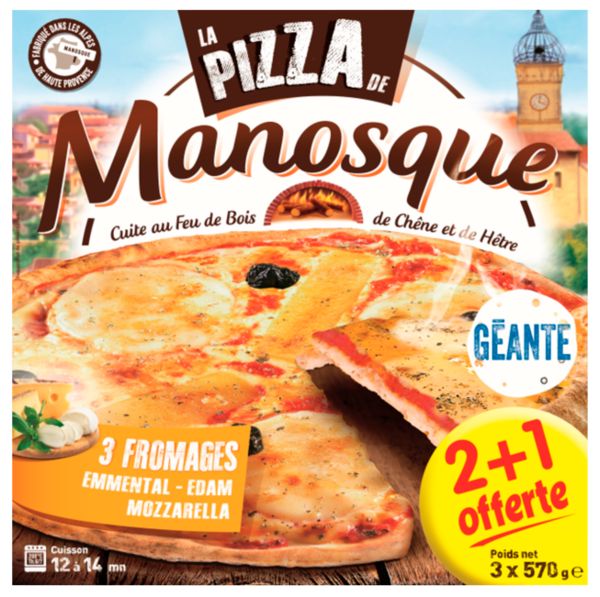 PIZZAS 3 FROMAGES SURGELÉES
