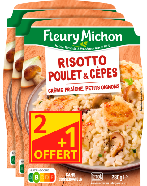  RISOTTO POULET ET CÈPES 
