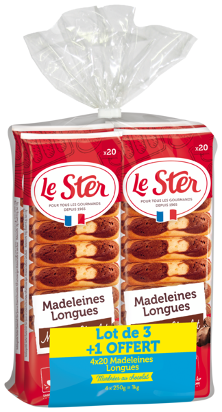 MADELEINES LONGUES MARBRÉES CHOCOLAT
