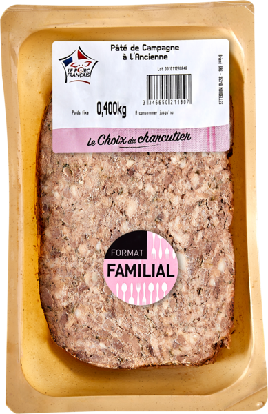 PÂTÉ DE CAMPAGNE A L'ANCIENNE 1 TRANCHE 
