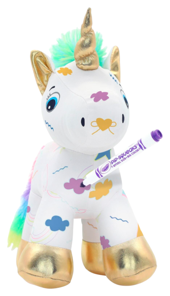 Peluche à colorier licorne