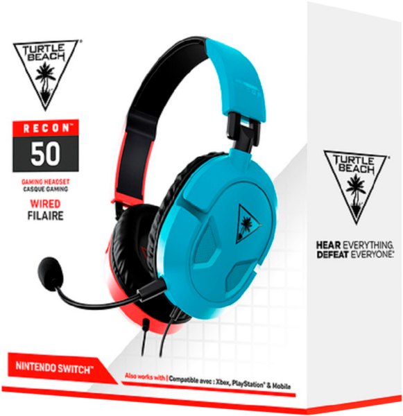 Casque Filaire Gaming Recon 50 Rouge/Bleu
Turtle Beach