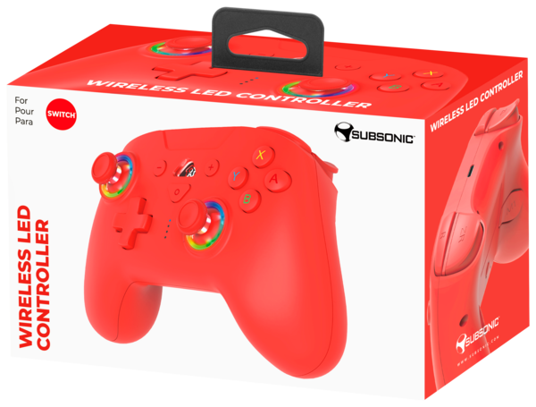 Manette sans fil Switch LED controller rouge
Subsonic