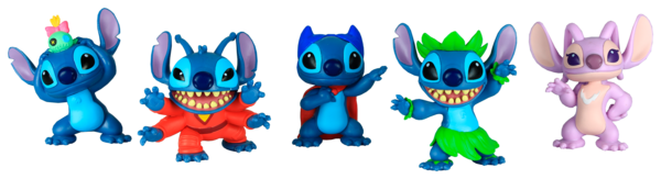 Stitch - coffret 5 figurines 8 cm 