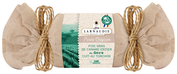 FOIE GRAS DE CANARD ENTIER IGP GERS PURES ORIGINES TORCHON 
