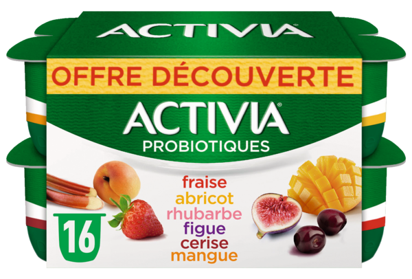 YAOURT AUX PROBIOTIQUES AUX FRUITS PANACHÉS EN OFFRE DÉCOUVERTE 
