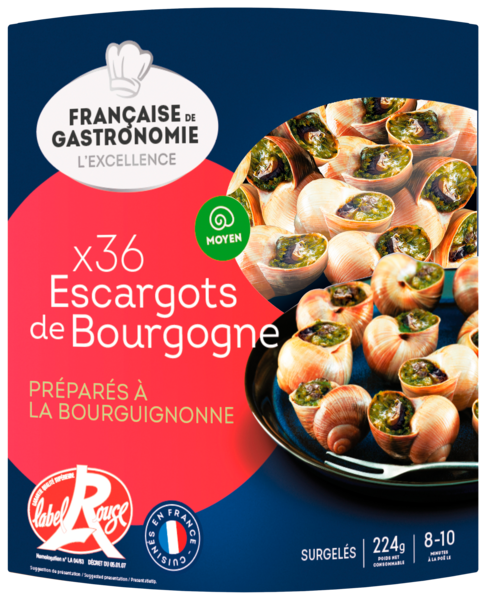 ESCARGOTS DE BOURGOGNE MOYEN LABEL ROUGE X36 SURGELÉS
