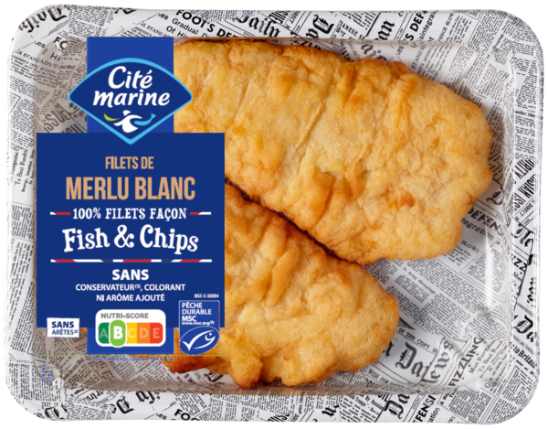 FILET DE MERLU FISH & CHIPS MSC 
