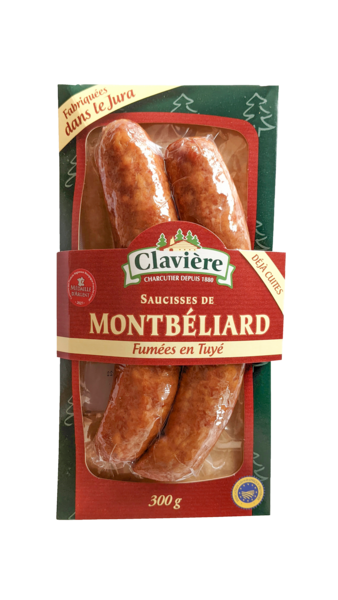 SAUCISSES DE MONTBÉLIARD CUITES IGP 
CLAVIÈRE