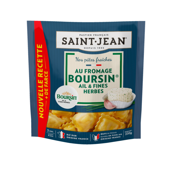 PÂTES FRAÎCHES AU FROMAGE BOURSIN® AIL & FINES HERBES
SAINT-JEAN