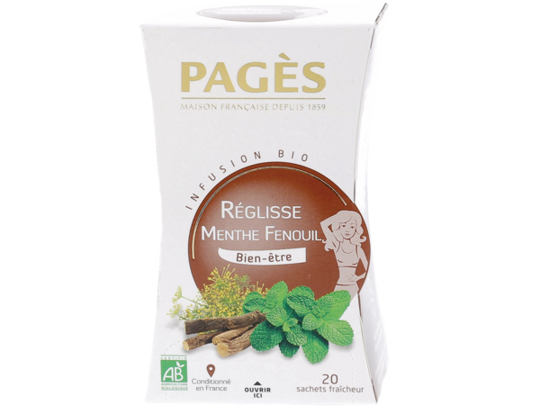 INFUSION RÉGLISSE/MENTHE/FENOUIL BIO
PAGÈS