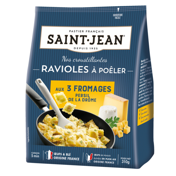 RAVIOLES À POÊLER AUX 3 FROMAGES PERSIL DE LA DRÔME
