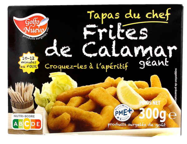 FRITES DE CALAMAR PANÉES SURGELÉES 
