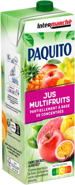 JUS À BASE DE CONCENTRÉS ET DE PURÉES MULTIFRUITS
