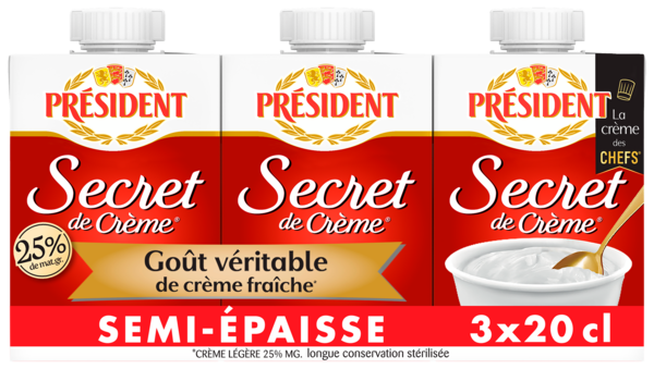 SECRET DE CRÈME SEMI ÉPAISSE 
