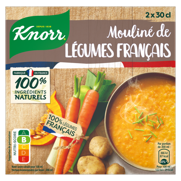 SOUPE LIQUIDE MOULINÉ DE LÉGUMES
