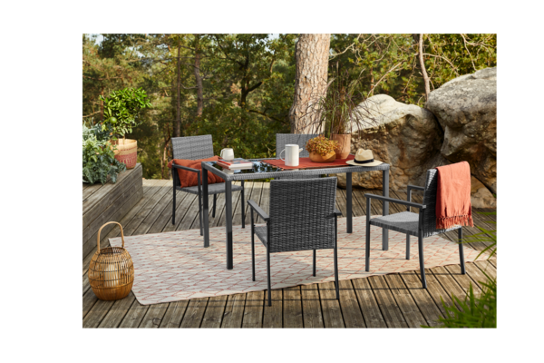 SET 5 PIECES EN ACIER ET POLYROTIN 