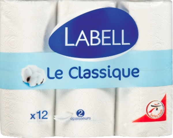 PAPIER TOILETTE CLASSIQUE 2 ÉPAISSEURS BLANC
