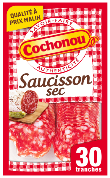 SAUCISSON SEC 30 TRANCHES FINES 
