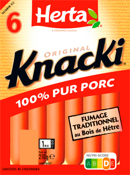 KNACKI ORIGINAL 100%  PUR PORC 
