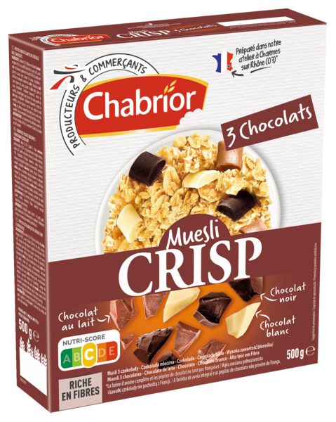 MUESLI CRISP 3 CHOCOLATS 