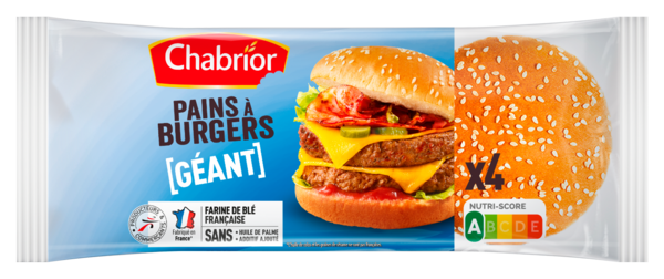 4 PAINS POUR HAMBURGER GÉANT
