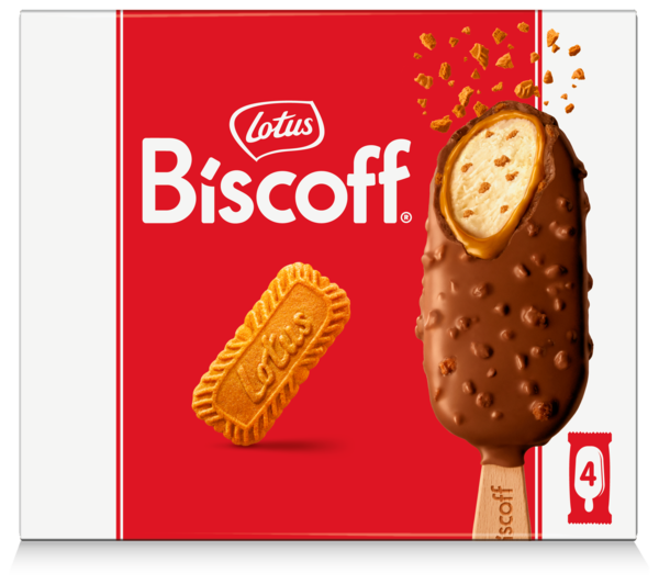 4 BÂTONNETS GLACÉS ORIGINAL SPÉCULOOS ET CHOCOLAT AU LAIT 
