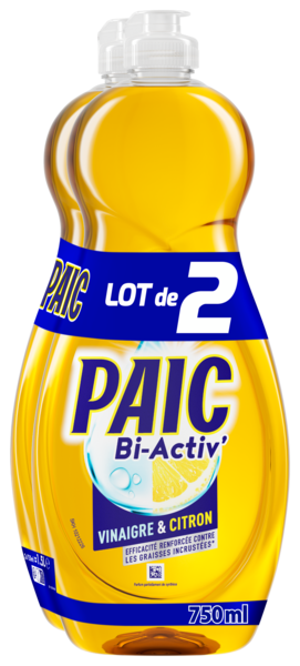 LIQUIDE VAISSELLE BI ACTIV' VINAIGRE ET CITRON
