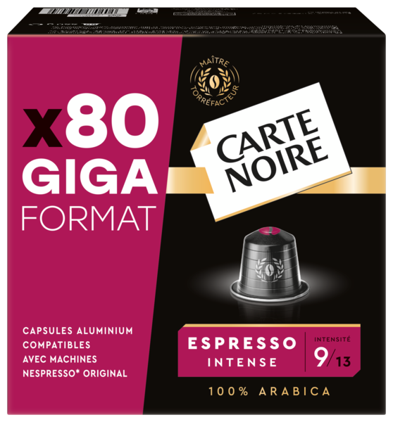CAPSULES DE CAFÉ ALU  X80 ESPRESSO INTENSE N°9
