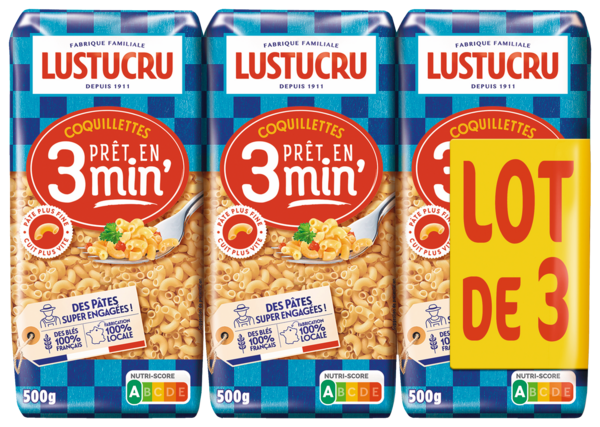 PÂTES CUISSON RAPIDE  COQUILLETTES
