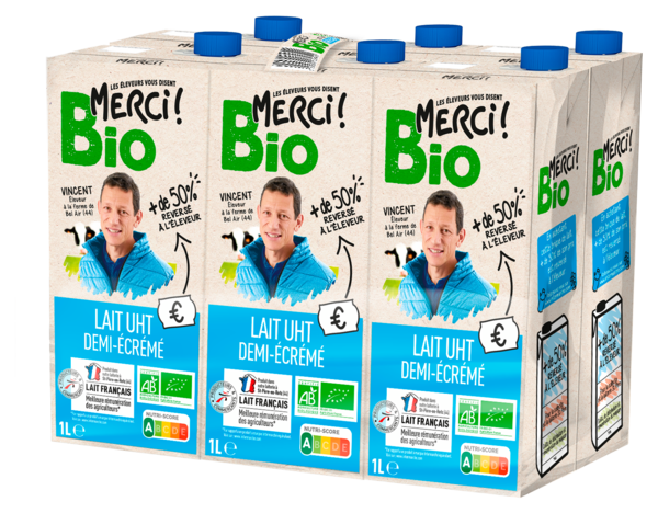 LAIT UHT DEMI-ÉCRÉMÉ BIO

