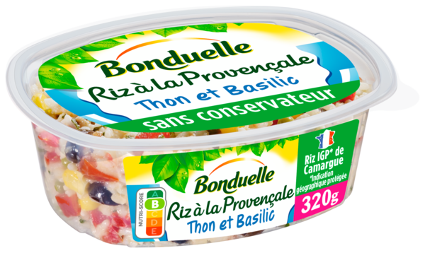 RIZ À LA PROVENÇALE THON ET BASILIC 
