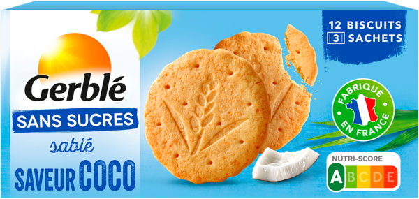 BISCUIT SANS SUCRES AJOUTÉS SAVEUR COCO 
