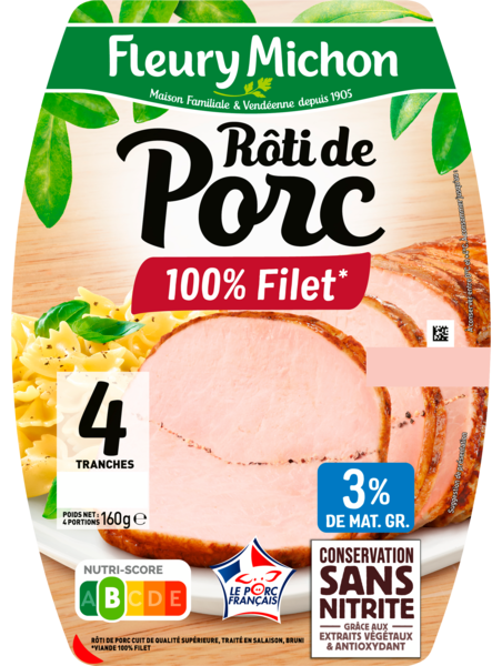 RÔTI DE PORC SUPÉRIEUR CONSERVATION SANS NITRITE
