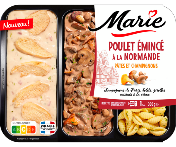 ÉMINCÉS DE POULET À LA NORMANDE 
