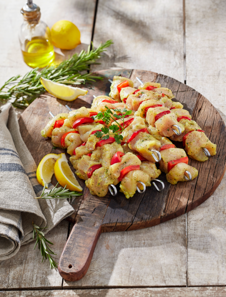 BROCHETTE DE POULET THYM CITRON 
