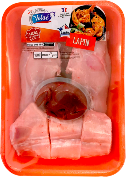 LAPIN ENTIER DÉCOUPÉ 
