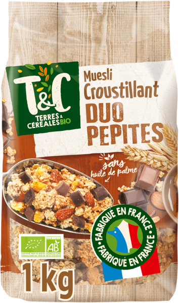 MUESLI CROUSTILLANT BIO DUO PÉPITES
